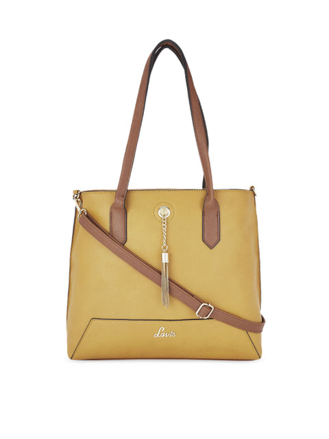 

Lavie Yellow & Brown Solid Shoulder Bag
