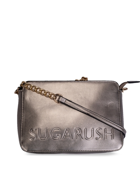 

Sugarush Silver-Toned Solid Sling Bag