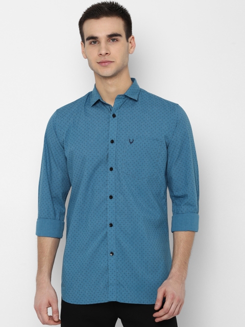 

Allen Solly Men Blue Slim Fit Printed Casual Shirt