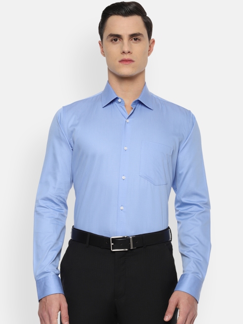 

Van Heusen Men Blue Slim Fit Self Design Formal Shirt