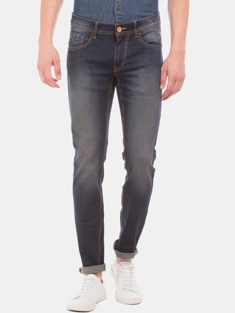 

Flying Machine Men Blue Skinny Fit Mid-Rise Clean Look Stretchable Jeans