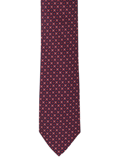 

Louis Philippe Men Navy Blue & Red Accessory Silk Gift Set