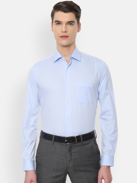 

Van Heusen Men Blue Slim Fit Self Design Formal Shirt