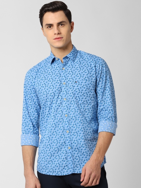

Peter England Casuals Men Blue Slim Fit Printed Casual Shirt