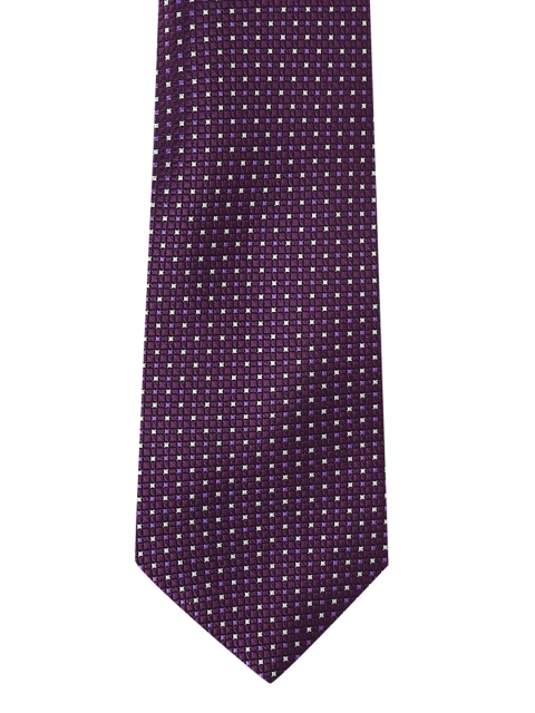 

Louis Philippe Purple Woven Design Broad Tie