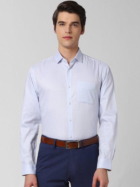 

Peter England Elite Men Blue Regular Fit Self Design Formal Shirt