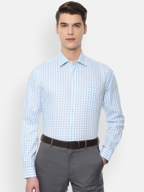 

Van Heusen Men Blue Slim Fit Checked Formal Shirt