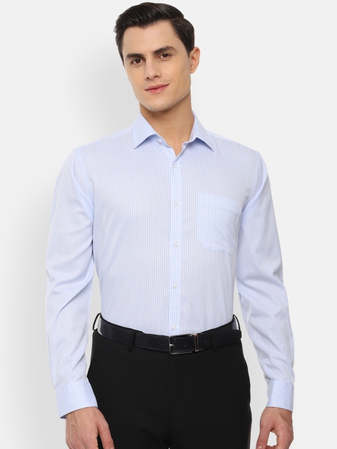 

Van Heusen Men Blue & White Regular Fit Striped Formal Shirt