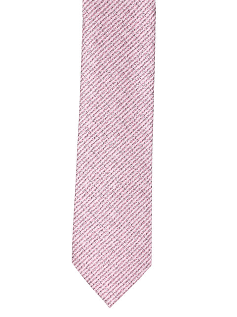 

Louis Philippe Pink Woven Design Silk Broad Tie