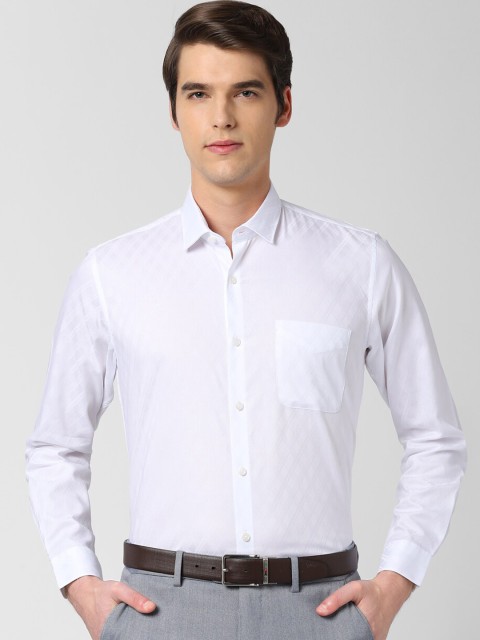 

Peter England Elite Men White Regular Fit Self Design Formal Shirt