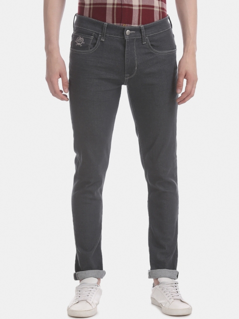 

U.S. Polo Assn. Men Grey Skinny Fit Mid-Rise Clean Look Stretchable Jeans