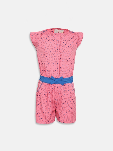 

Oxolloxo Girls Multicoloured Printed Playsuit, Multi