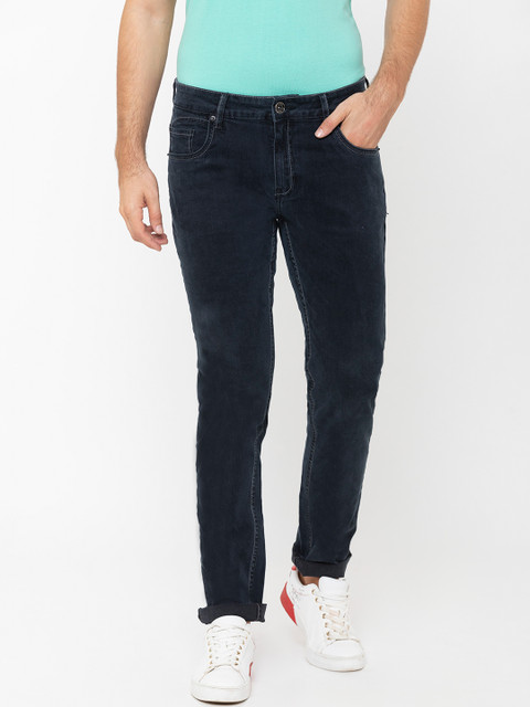 

Globus Men Navy Blue Slim Fit Mid-Rise Clean Look Jeans