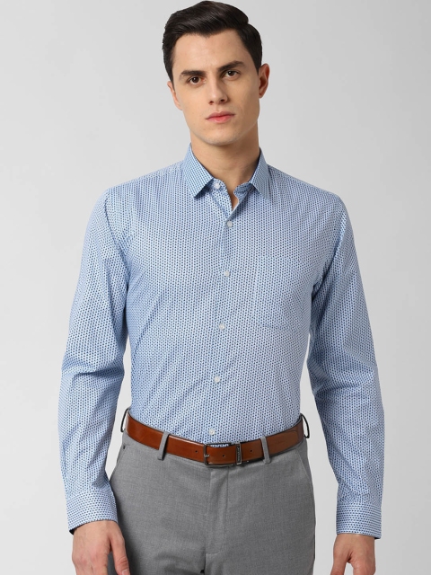 

Peter England Men Blue Slim Fit Printed Formal Shirt