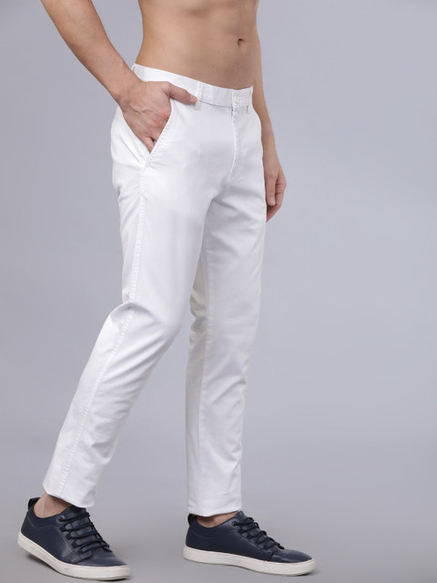 

Horsefly Men White Slim Fit Solid Chinos