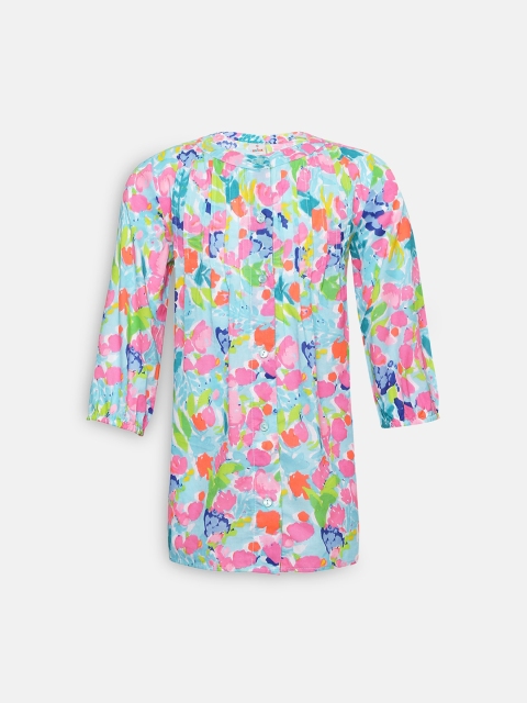 

Oxolloxo Girls Multicoloured Regular Fit Printed Casual Shirt, Multi