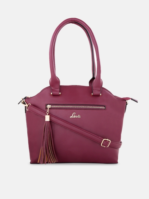 

Lavie Purple Solid Satchel Bag