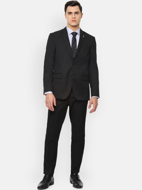

Van Heusen Men Black Solid Slim-Fit Single-Breasted Formal Two-Piece Suit
