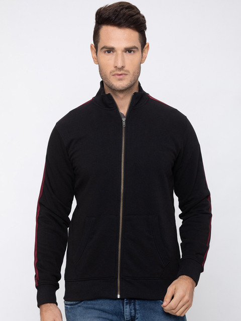 

Globus Men Black Solid Sweatshirt
