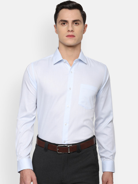 

Van Heusen Men Blue Slim Fit Self Design Formal Shirt