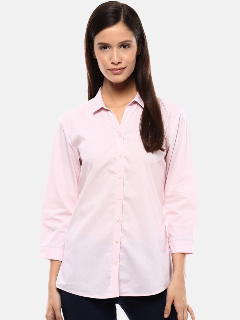 

Allen Solly Woman Women Pink Regular Fit Striped Casual Shirt
