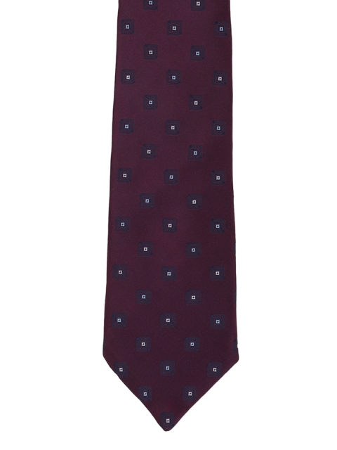 

Louis Philippe Purple Woven Design Silk Broad Tie