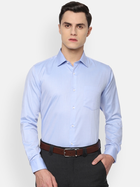 

Van Heusen Men Blue Slim Fit Self Design Formal Shirt