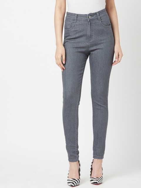 

Miss Chase Women Grey Skinny Fit High-Rise Clean Look Stretchable Jeans