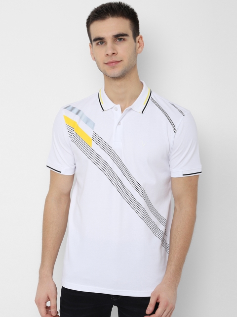 

Allen Solly Men White Printed Polo Collar T-shirt