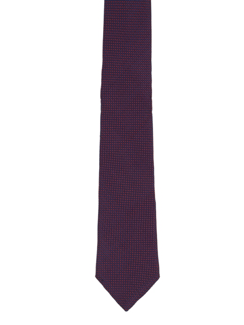 

Louis Philippe Men Blue & Red Woven Design Broad Silk Tie