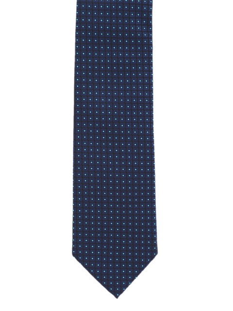 

Louis Philippe Blue Woven Design Broad Silk Tie