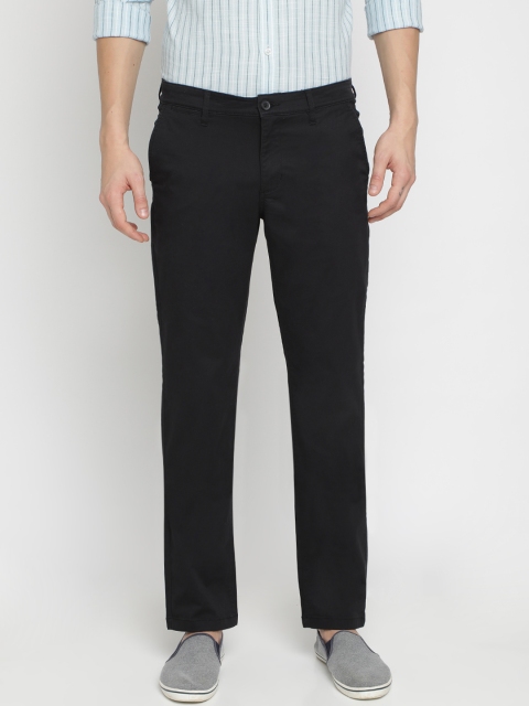 

Crocodile Men Black Smart Slim Fit Solid Regular Trousers