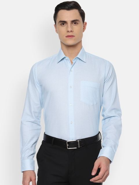 

Van Heusen Men Blue Slim Fit Checked Formal Shirt