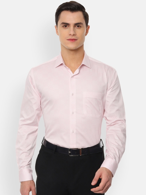

Van Heusen Men Pink Regular Fit Printed Formal Shirt