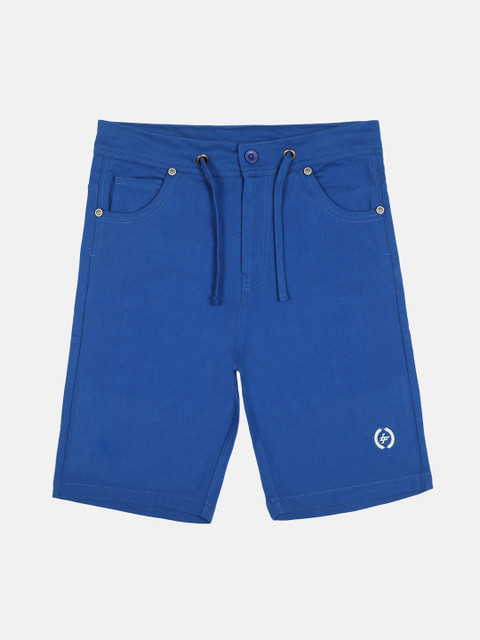 

Lil Tomatoes Boys Blue Solid Regular Fit Regular Shorts