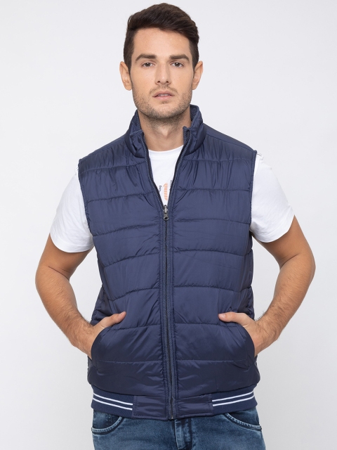

Globus Men Blue Solid Puffer Jacket