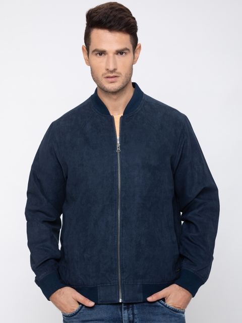 

Globus Men Navy Blue Solid Bomber