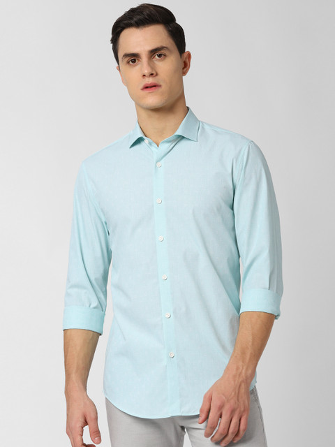 

Peter England Men Blue Slim Fit Checked Casual Shirt