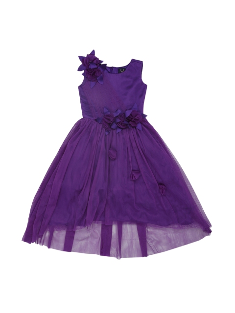 

Allen Solly Junior Girls Purple Self Design Fit and Flare Dress