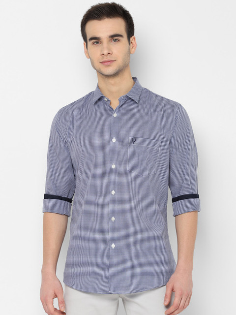 

Allen Solly Men Blue Slim Fit Checked Casual Shirt