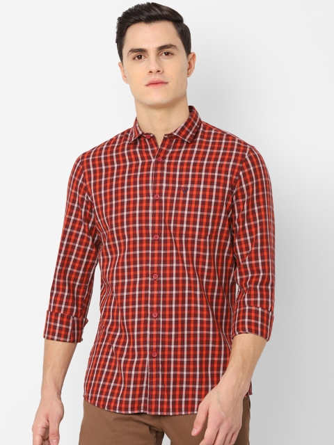 

Solly Jeans Co. Men Red & Maroon Regular Fit Checked Casual Shirt