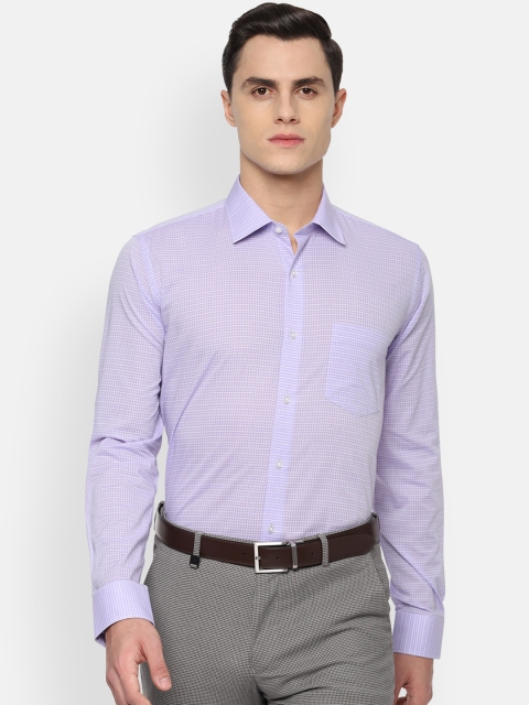 

Van Heusen Men Purple Slim Fit Checked Formal Shirt
