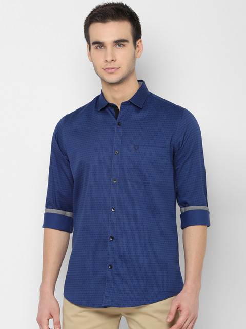 

Allen Solly Men Blue Slim Fit Printed Casual Shirt
