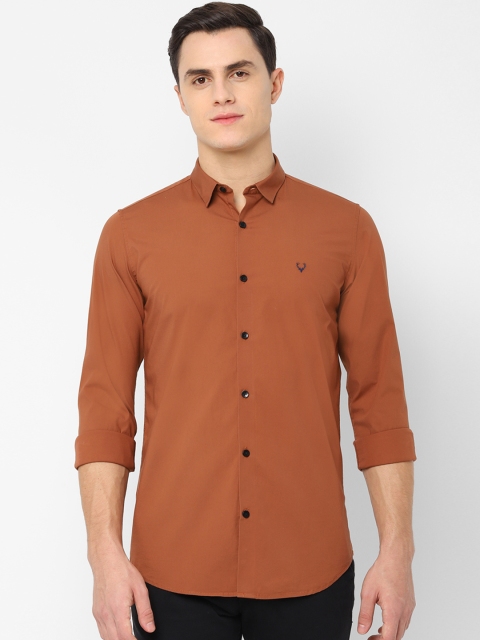 

Allen Solly Men Brown Slim Fit Solid Casual Shirt