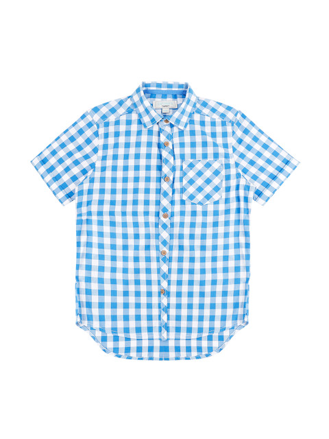 

Pantaloons Junior Boys Blue & White Regular Fit Checked Casual Shirt