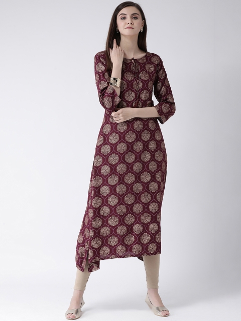 

Span Women Brown Printed A-Line Kurta