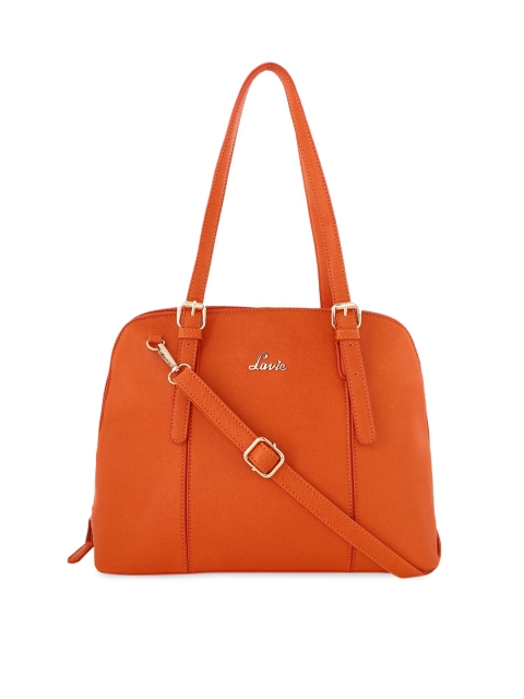 

Lavie Orange Solid Satchel
