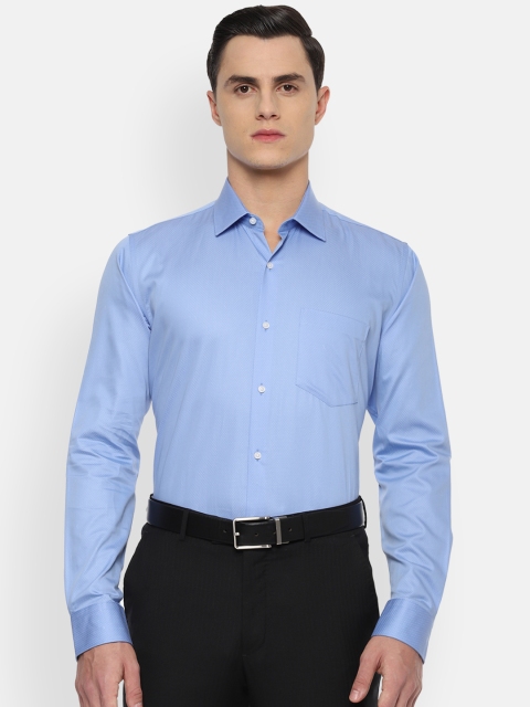 

Van Heusen Men Blue Slim Fit Self Design Formal Shirt