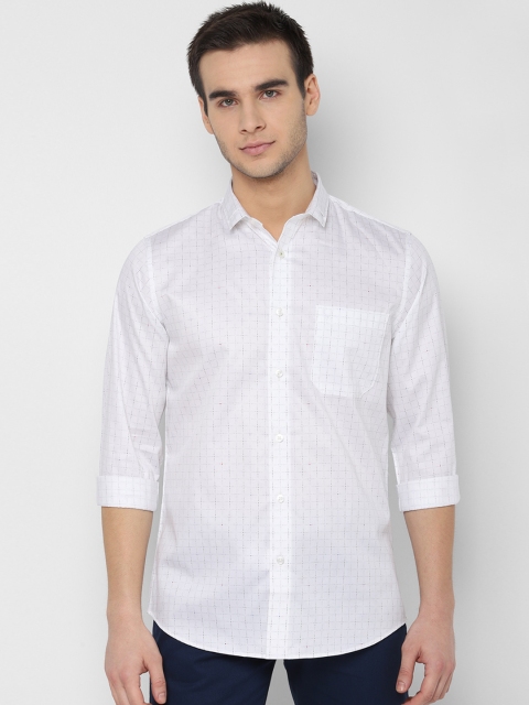 

Allen Solly Men White Slim Fit Checked Casual Shirt