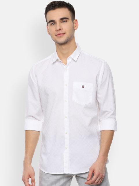

Louis Philippe Sport Men White Slim Fit Self Design Casual Shirt